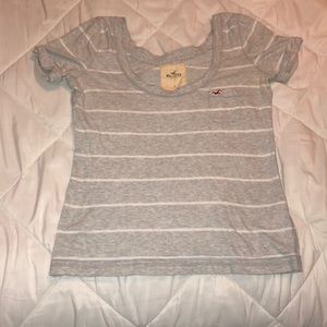 Hollister shirt sleeve grey shirt